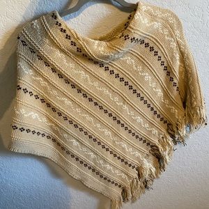 Knit poncho